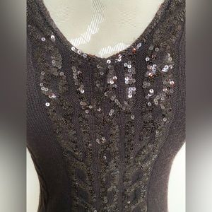 Medium Dana Buchman Cashmere Sweater Vest with Sequins